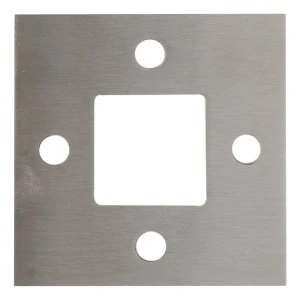 Base per palo balaustra da saldare 100x100 mm – acciaio inossidabile AISI 304 satinato, sistema 40x40