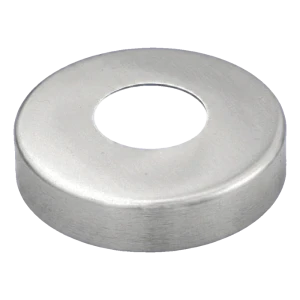 Rosetta copriforo tonda per tubo Ø 12 mm – acciaio inox AISI 304, satinato, Ø75 mm
