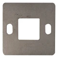 Base per palo della balaustra da saldare 100×100 mm – acciaio inossidabile AISI 304, sistema 40×40 001-162 (1)