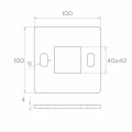 Base per palo della balaustra da saldare 100×100 mm – acciaio inossidabile AISI 304, sistema 40×40 001-162 (2)