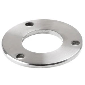 Base per palo di balaustra da saldare fi 85 mm – acciaio inox AISI 304 satinato, sistema 42,4