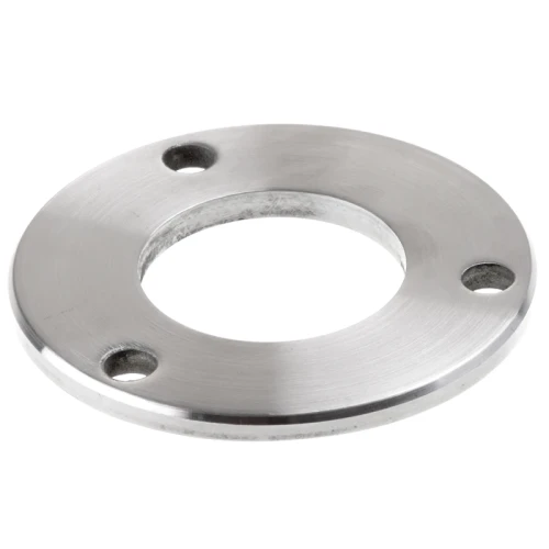 Base per palo di balaustra da saldare fi 85 mm – acciaio inox AISI 304 satinato, sistema 42,4 001-188 (1)
