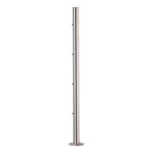 PINOX – montante intermedio per balaustra non armato ø 42,4 × 881 mm, acciaio inossidabile satinato