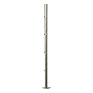 PINOX montante per balaustra angolare fi 42,4 mm non armato – acciaio inox, satinato
