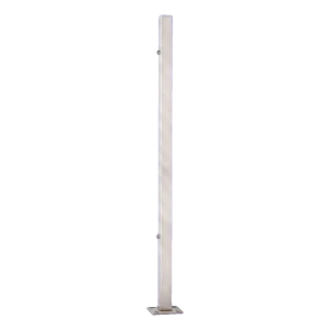 PINOX piantone terminale per balaustra 40x40 mm acciaio inossidabile AISI 304 satinato – montaggio a pavimento