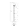 PSG Montante balaustra intermedio passante ø 42,4 mm AISI 304 – 4 supporti, satinato 001-204 (4)