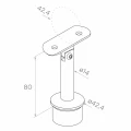 PSG Montante balaustra intermedio passante ø 42,4 mm AISI 304 – 4 supporti, satinato 001-204 (7)