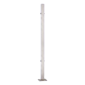 PINOX montante intermedio per ringhiera 40x40 mm h981 mm acciaio inossidabile satinato