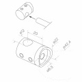 PSG montante parapetto angolare in acciaio AISI 304 ø42,4 mm H1060 mm con supporti per tubi ø12 mm 001-206 (5)