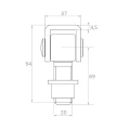 PSG Cerniera cancello da saldare M20 – acciaio inox AISI 304, satinato 001-221 (2)