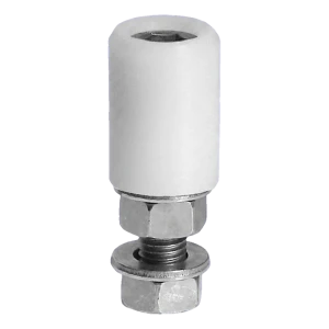 Rullo guida PSG per cancelli Fi 25 mm bianco con perno M12
