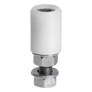 PSG rullo guida per cancello FI 32 mm bianco con perno M12