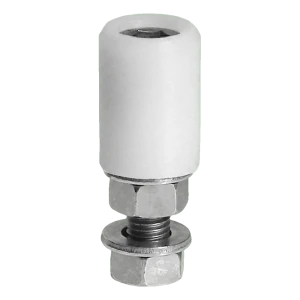 PSG rullo di guida per cancello FI 43 mm bianco con supporto a vite M16