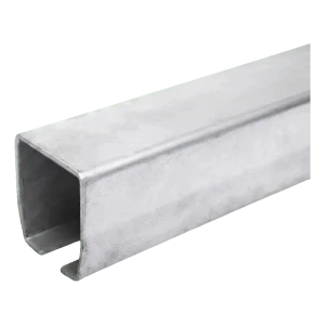 PSG binario di scorrimento per cancello scorrevole – profilo a C 140×140×6 mm, lunghezza 6 m, zincato a caldo