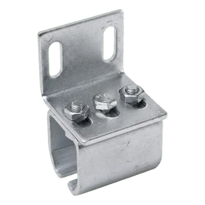 PSG staffa laterale per guida cancello scorrevole 50×46 mm – zincata, regolabile