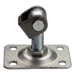 Cardine regolabile per cancello M20 con placca rettangolare 110×75 mm acciaio zincato